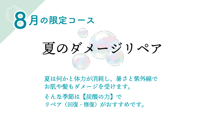 「夏のダメージリペア」8月限定コース