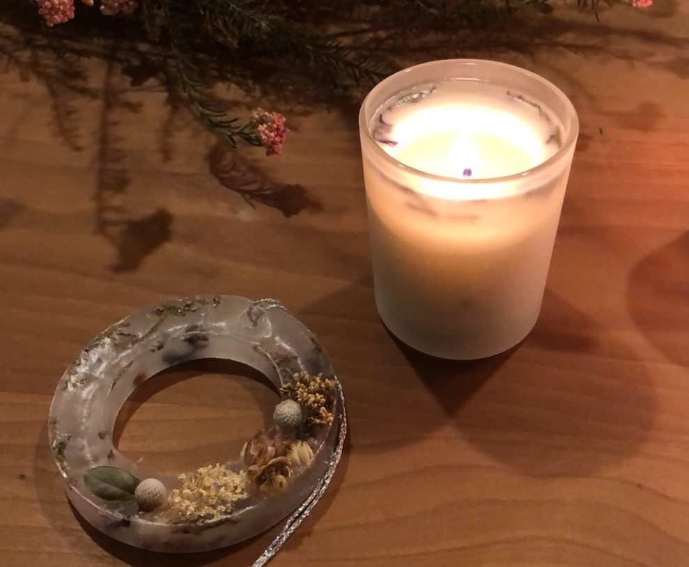 Xmasリース風サシェ＆グラスキャンドル作り♪参加者募集中！